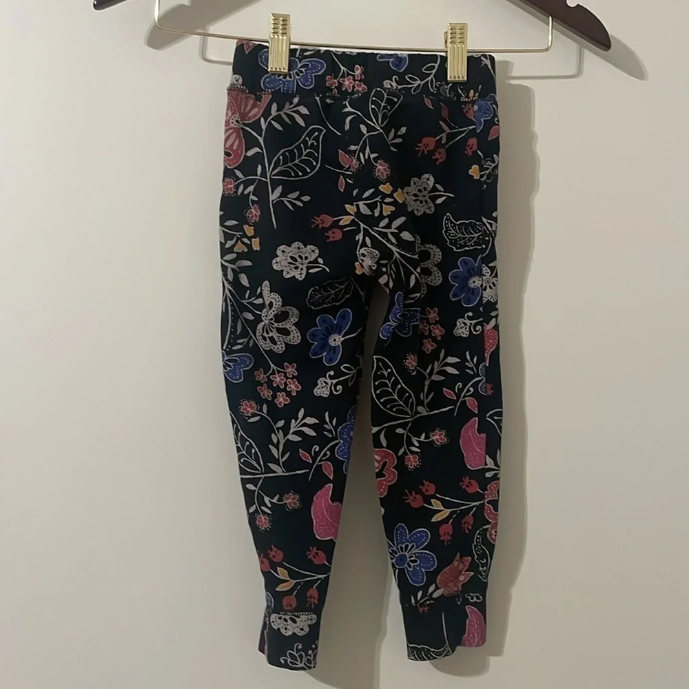 Old Navy Black and Pink Floral Outfit Size 3T